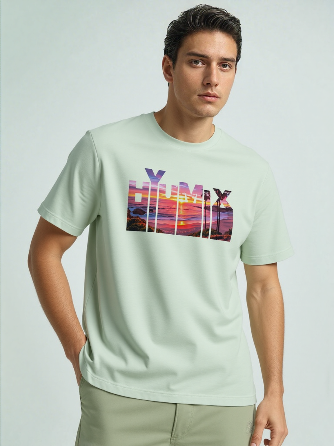 Matte Pastel T-Shirt Combo - Sunset Design