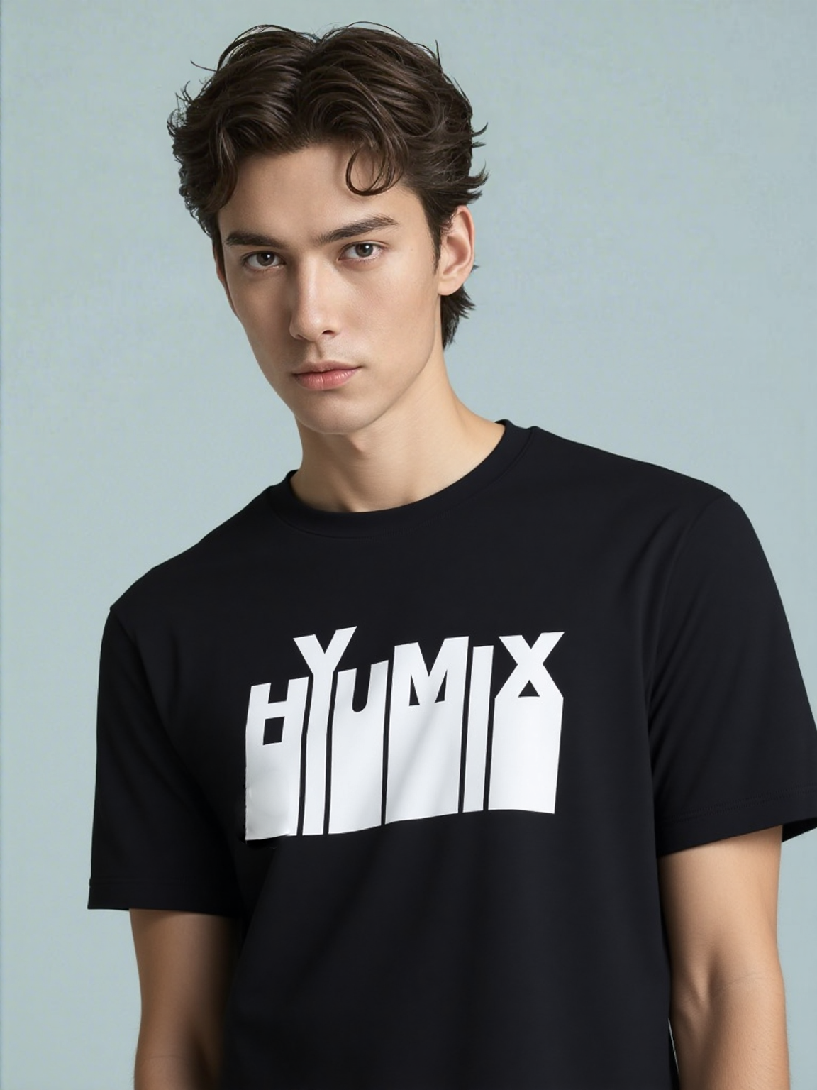 Matte Black T-Shirt - Sunset Design