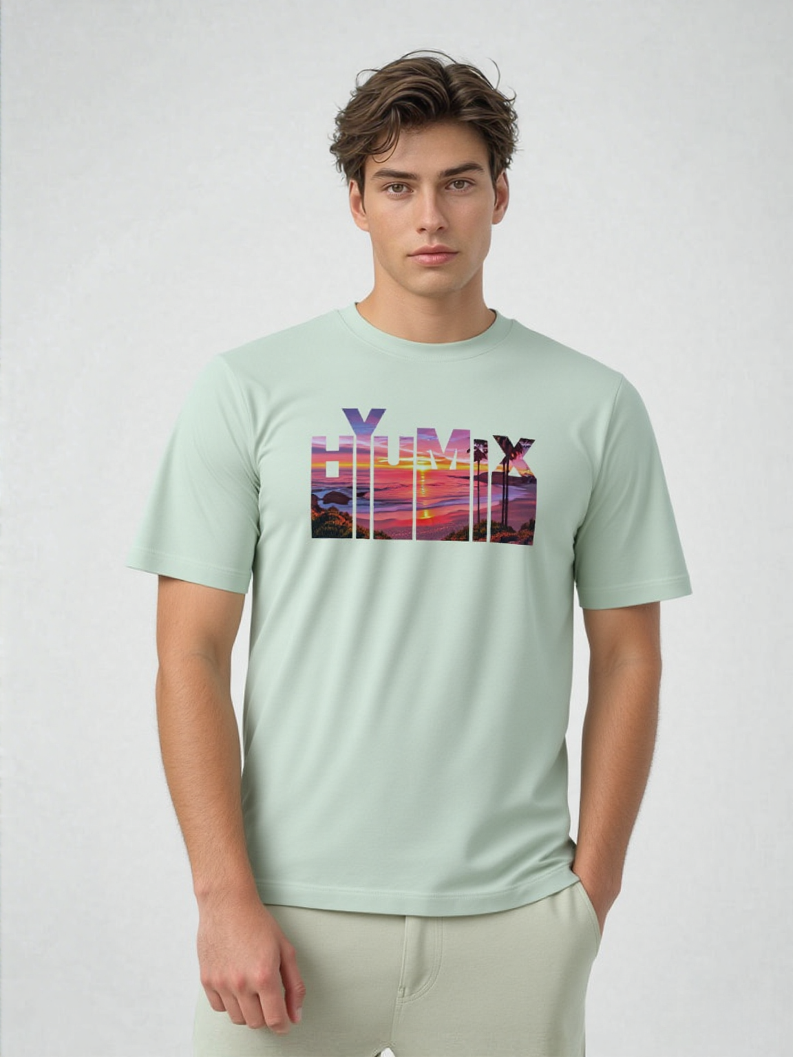 Matte Pastel T-Shirt Combo - Sunset Design