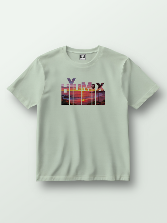 Matte Pastel Green T-Shirt - Sunset Design