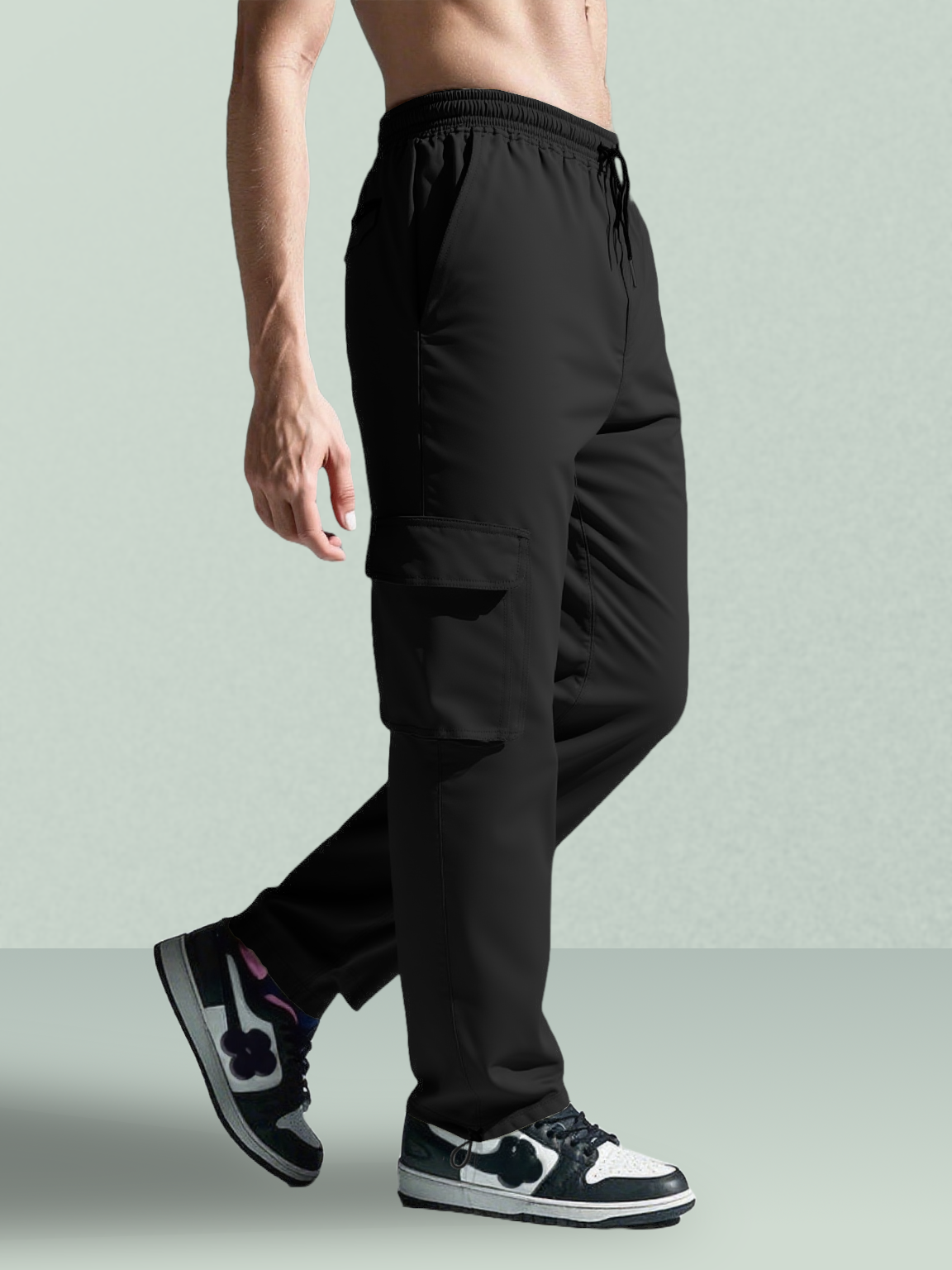 Casual Jogger Combo - Black and Olive -  4 Pockets
